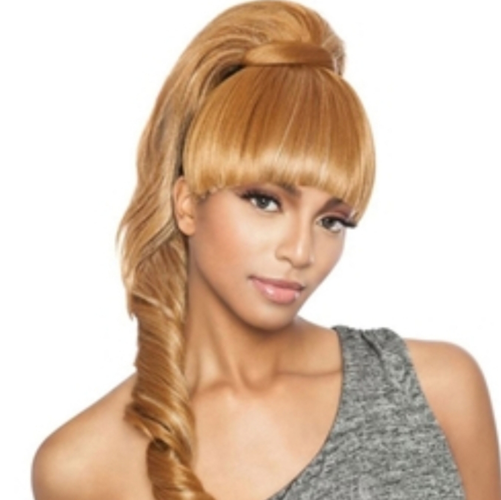 Yellow Tail Bang and Ponytail Color- Brown NWT